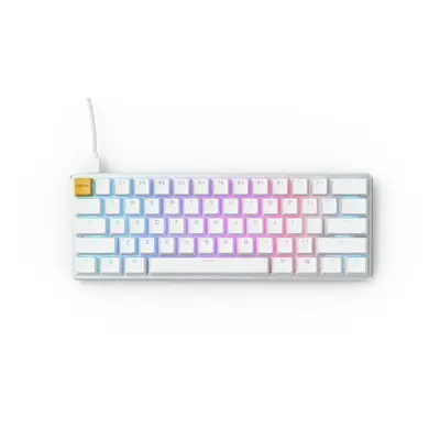 Herní klávesnice Glorious GMMK Compact White Ice Edition - Gateron-Brown, bílá - US