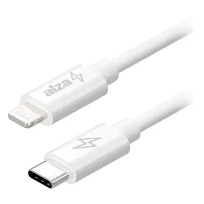 Datový kabel AlzaPower Core USB-C to Lightning MFi 0.5m bílý