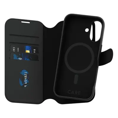 Kryt na mobil PanzerGlass CARE pouzdro Apple iPhone 16 MagSafe Wallet 2v1 černý