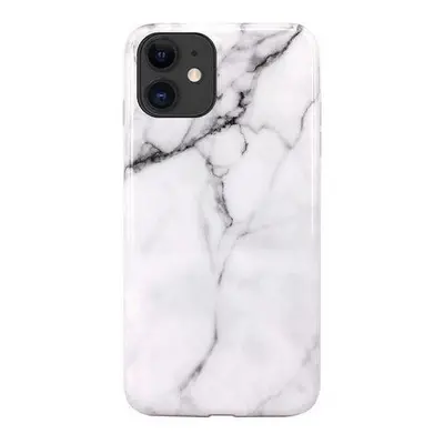 Kryt na mobil TopQ iPhone 11 silikon Mramor bílý 54082