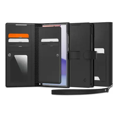 Pouzdro na mobil Spigen Wallet S Plus Black Samsung Galaxy S24 Ultra