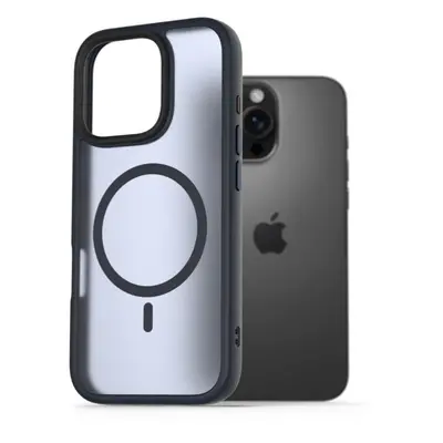 Kryt na mobil AlzaGuard Matte Case Compatible with Magsafe pro iPhone 16 Pro tmavě modrý