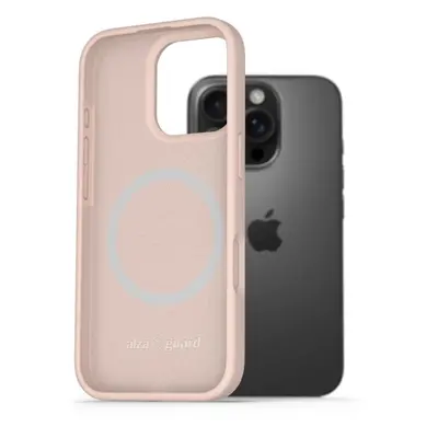 Kryt na mobil AlzaGuard Silicone Case Compatible with Magsafe pro iPhone 16 Pro růžový