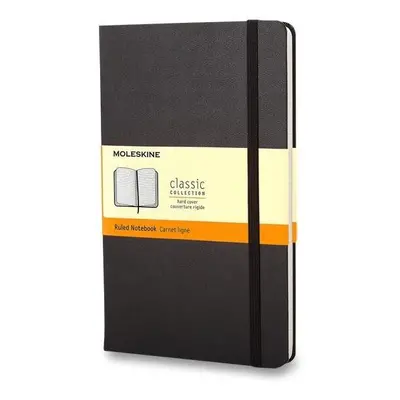 Zápisník Moleskine S, tvrdé desky, linkovaný, černý