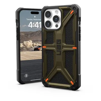 Kryt na mobil UAG Monarch kevlar Element Green iPhone 15 Pro Max