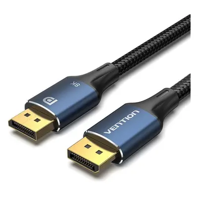 Video kabel Vention Cotton Braided DP (DisplayPort) 1.4 Cable 8K 1m Blue Aluminum Alloy Type