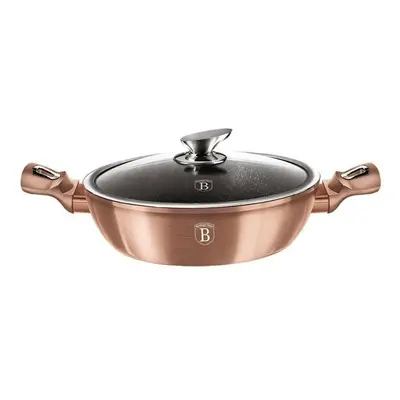 BERLINGERHAUS Pekáč kulatý s mramorovým povrchem a poklicí 28 cm Rosegold Metallic Line BERLING