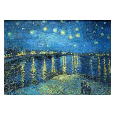 Puzzle Enjoy Vincent Van Gogh: Hvězdná noc nad Rhonou 1000 dílků