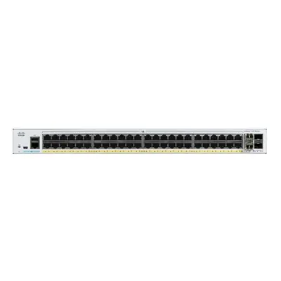 Catalyst C1000-48FP-4X-L, 48x 10/100/1000 Ethernet PoE+ ports and 740W PoE budget, 4x 10G SFP+ u