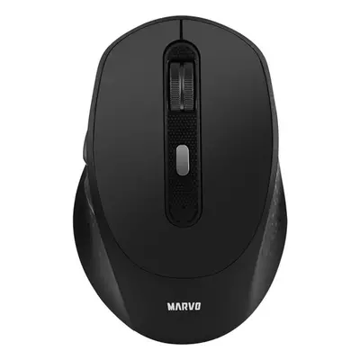 Marvo Myš WM106W BK, 1600DPI, Bluetooth a 2,4GHz, optika, 6tl., bezdrátová, černá, vestavěná bat