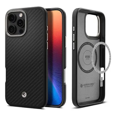 Kryt na mobil Spigen Enzo Aramid Black Natural iPhone 16 Pro