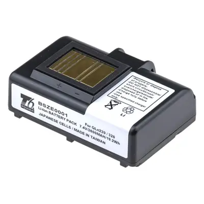 Nabíjecí baterie T6 Power pro Zebra QLn320, Li-Ion, 2600 mAh (19,2 Wh), 7,4 V