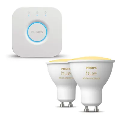 Sada chytrého osvětlení Philips HueWA 4.3W GU10 2P EUR + Philips HUE Bridge EU