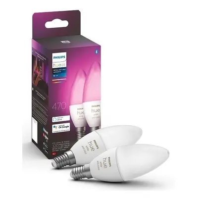 Philips Hue 8719514356719 LED žárovky set 2x4W | E14 | 470lm | 2000-6500K+16 million colors - sa