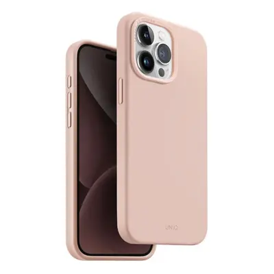 Kryt na mobil UNIQ Lino Hue MagClick ochranný kryt na iPhone 15 Pro Max, Blush (Pink)