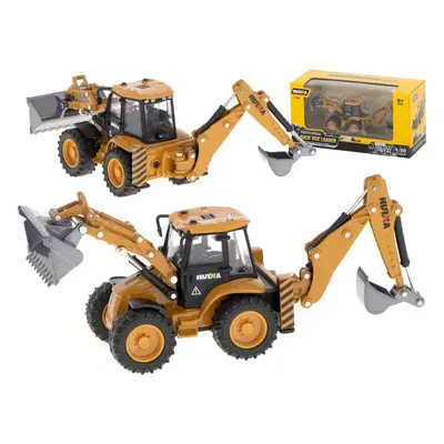 Kovový model Bagr s nakladačem, buldozer s lžící H-toys 1704 1:50