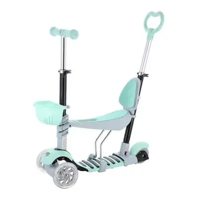 Dětská koloběžka Werk Mini Scooter 3v1 se svítícími LED koly, mátová