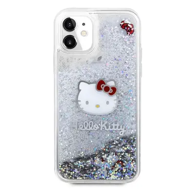 Kryt na mobil Hello Kitty Liquid Glitter Electroplating Head Logo Zadní Kryt pro iPhone 11 Trans