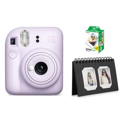 Instantní fotoaparát FujiFilm Instax Mini 12 Lilac Purple + mini film 20ks fotek + Instax desk a