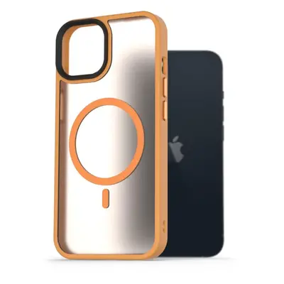 Kryt na mobil AlzaGuard Matte Case Compatible with MagSafe pro iPhone 13 žlutý