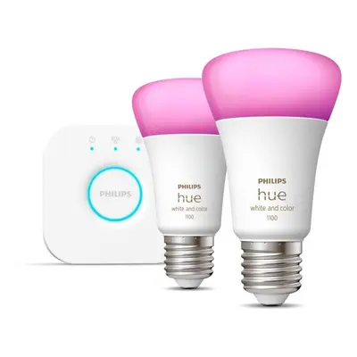 LED žárovka Philips Hue White and Color Ambiance 9W 1100 E27 malý promo starter kit