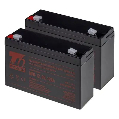 Baterie pro záložní zdroje Sada baterií T6 Power pro APC Back-UPS BK450, VRLA, 6 V