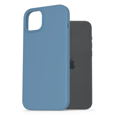 Kryt na mobil AlzaGuard Premium Liquid Silicone Case pro iPhone 15 Plus modré