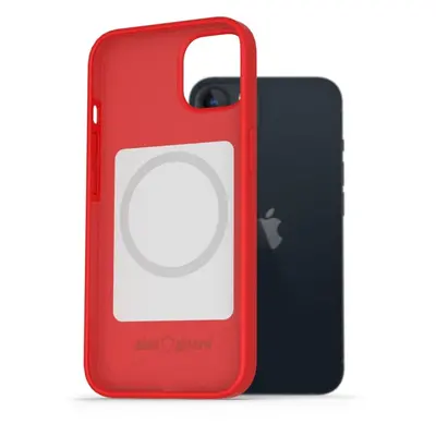 Kryt na mobil AlzaGuard Magsafe Silicone Case pro iPhone 13 červené