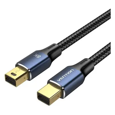 Video kabel Vention Cotton Braided Mini DP Male to Male 8K HD Cable 1.5m Blue Aluminum Alloy Typ