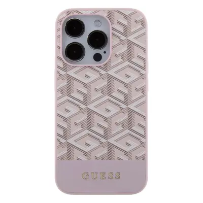 Kryt na mobil Guess PU G Cube MagSafe Zadní Kryt pro iPhone 15 Pro Max Pink