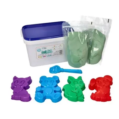 Kinetický písek Adam Toys Kinetický písek - mátový - 2kg + formičky zvířátka zdarma