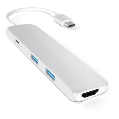 Replikátor portů Satechi Aluminum SLIM Type-C MultiPort Adapter - Silver