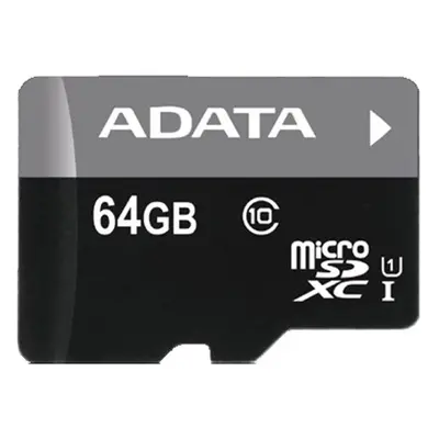 Paměťová karta ADATA Premier MicroSDXC 64GB UHS-I + SD adaptér