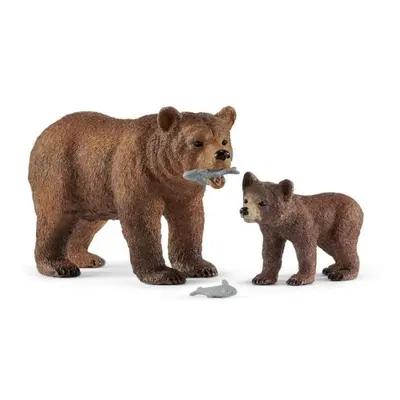 Schleich 42473 Medvědice Grizzly s mládětem