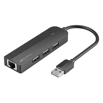 Replikátor portů Vention 5-in-1 USB 2.0 to 3x USB 2.0 / RJ45 100Mbps Ethernet Adapter / Micro-B 