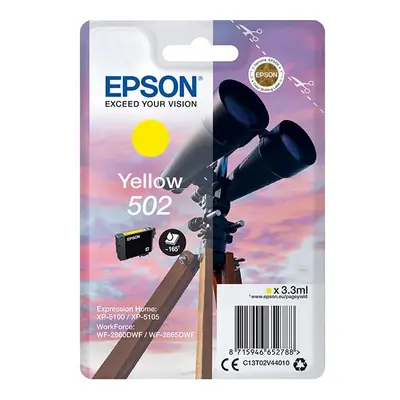 Epson originální ink C13T02V44020, 502, T02V440, yellow, 165str., 3.3ml, Epson XP-5100, XP-5105,