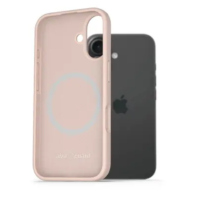 Kryt na mobil AlzaGuard Silicone Case Compatible with Magsafe pro iPhone 16 růžový