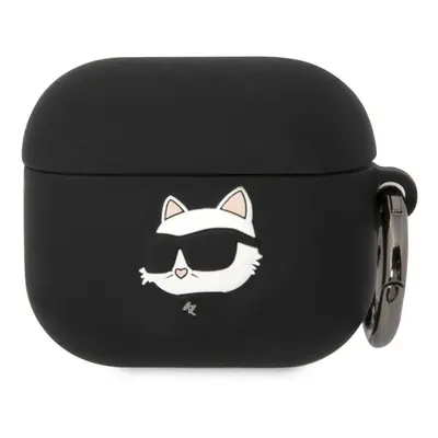 Pouzdro na sluchátka Karl Lagerfeld 3D Logo NFT Choupette Head Silikonové Pouzdro pro Airpods 3 