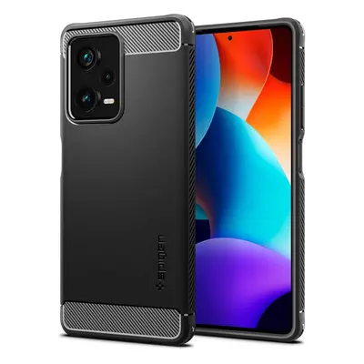 Kryt na mobil Spigen Rugged Armor Black Xiaomi Redmi Note 12 Pro+ 5G