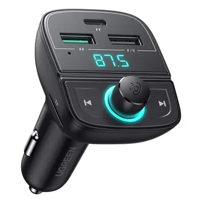 FM Transmitter Ugreen Bluetooth Car Charger 5.0 (PD, QC3.0, USB Flash Drive, TF)