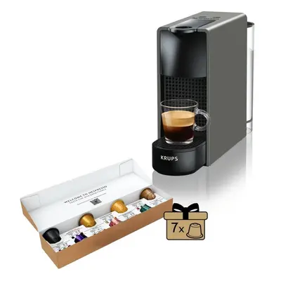 Kávovar na kapsle NESPRESSO KRUPS Essenza Mini Intense Grey XN110B