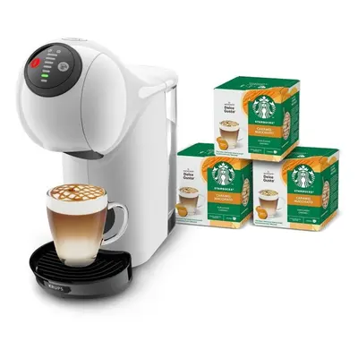 Kávovar na kapsle KRUPS KP243110CE Nescafé Dolce Gusto Genio S dárkový set s 36 kapslemi STARBUC