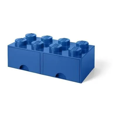 Úložný box LEGO úložný box 8 s šuplíky - modrá