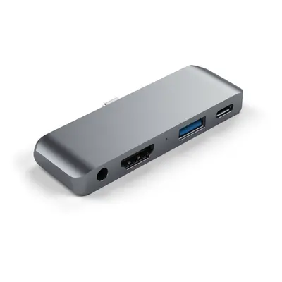 Replikátor portů Satechi Aluminium Type-C Mobile Pro Hub (HDMI 4k,1x Jack 3mm,1x USB-A,1x USB-C)