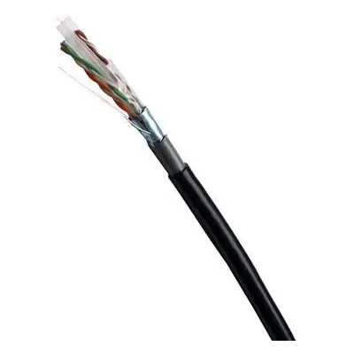 Síťový kabel Datacom FTP drát CAT6 PVC+PE 305m cívka černý 2-OUTDOOR