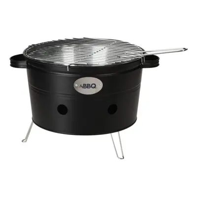 Gril Home Elements Přenosný gril BBQ černý, 34,5 cm