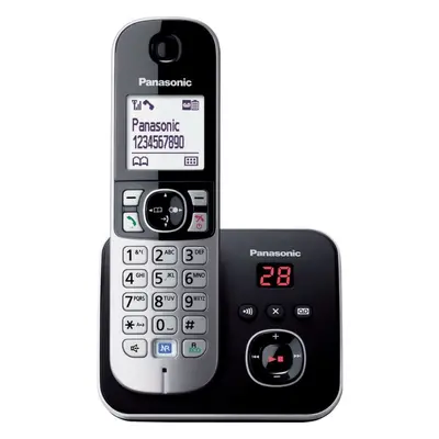 Telefon pro pevnou linku Panasonic KX-TG6821FXB Black záznamník