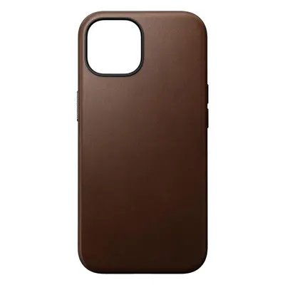 Kryt na mobil Nomad Modern Leather Case Brown iPhone 15