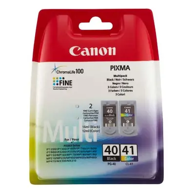 Canon originální ink PG40/CL41 multipack, black/color, blistr s ochranou, 16,9ml, 0615B051, Cano