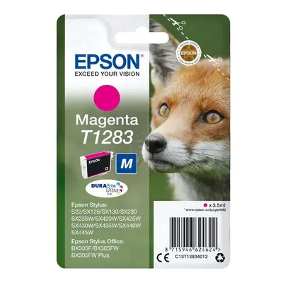 Epson originální ink C13T12834022, T1283, magenta, blistr, 3,5ml, Epson Stylus S22, SX125, 420W,